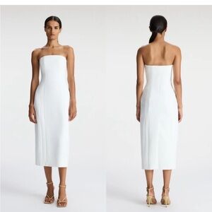 A.L.C. Dress Elizabeth Midi Strapless in White